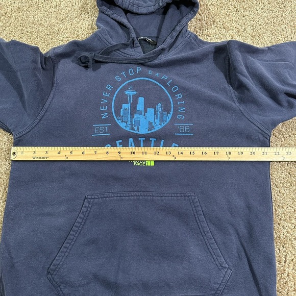 The north face SEATTLE mens hoodie pullover size medium blue outdoor wear hiking - Picture 4 of 8